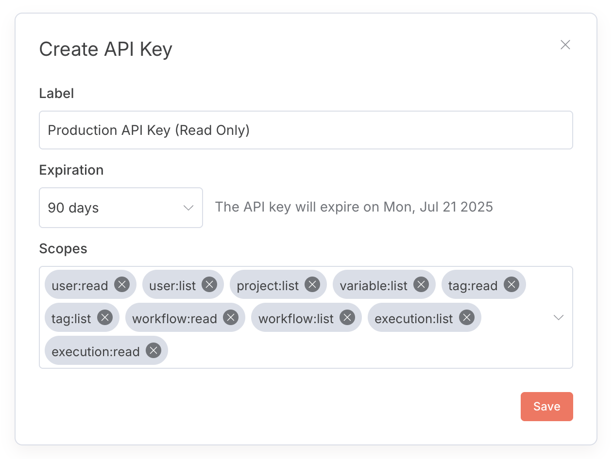 限定范围的 API 密钥